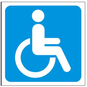 SYMBOL - BEZBARIÉROVÝ VSTUP - 105 X 105