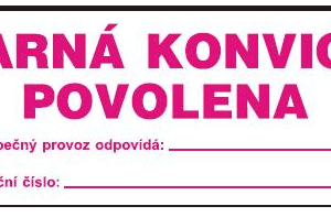 VARNÁ KONVICE POVOLENA - 210 X 87