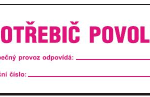 SPOTŘEBIČ POVOLEN - 210 X 87