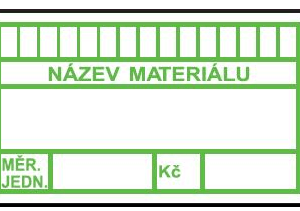 MATERIÁLOVÝ ŠTÍTEK - 135 X 80