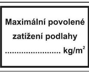 MAXIMÁLNÍ POVOLENÉ ZATÍŽENÍ PODLAHY..KG/M2 - 297 X 210