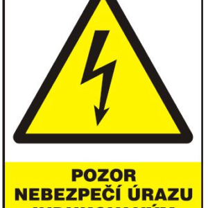 POZOR - NEBEZPEČÍ ÚRAZU INDUKOVANÝM NAPĚTÍM - 210 X 297
