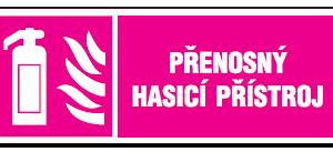 PŘENOSNÝ HASICÍ PŘÍSTROJ - 210 X 80