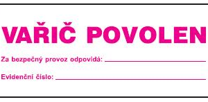 VAŘIČ POVOLEN - 297 X 105